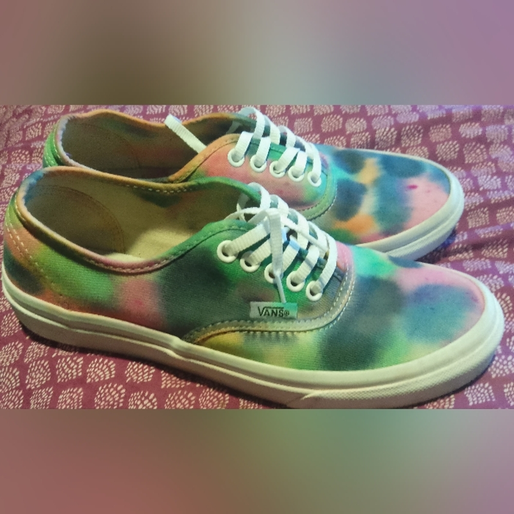 Vans Custom Tie Dyed Casual Sneakers View 2
